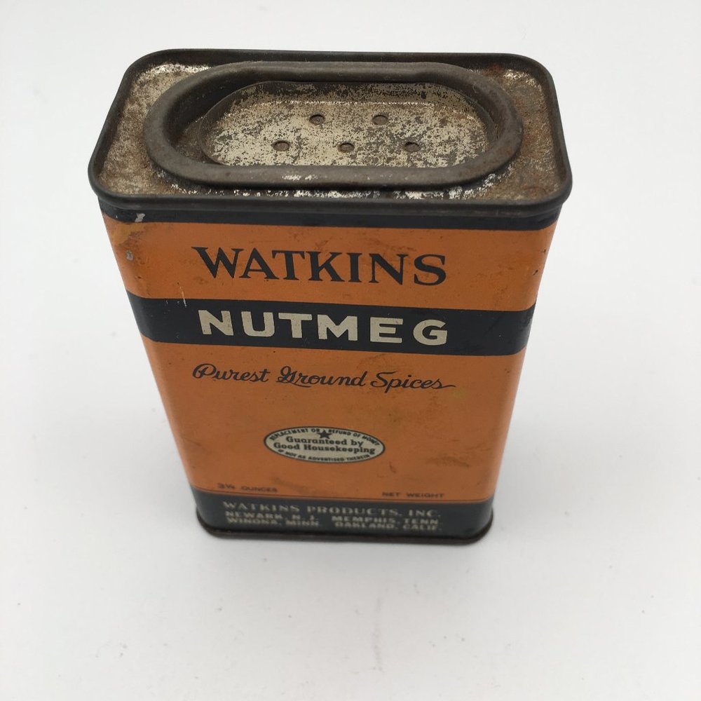 Vintage Watkins Nutmeg tin